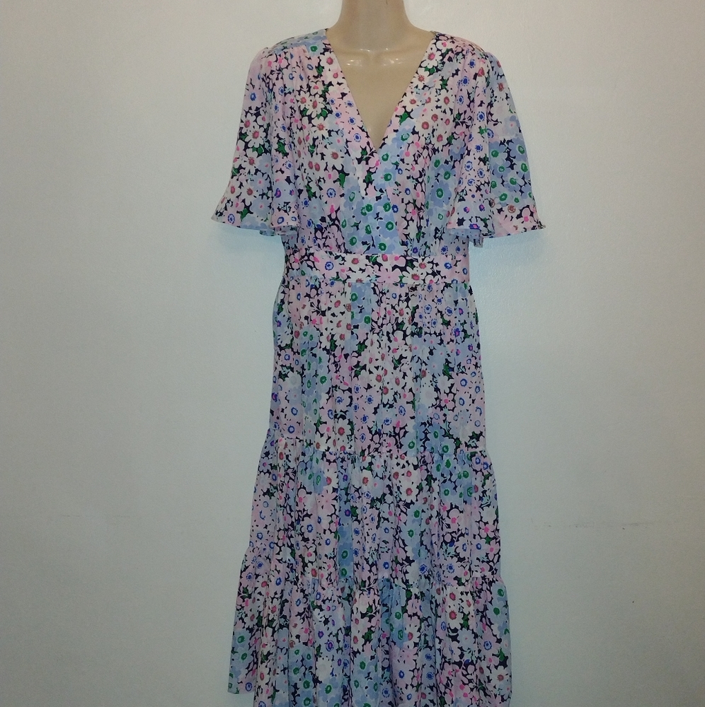 kate spade Lavender Floral Long Sleeve Dress